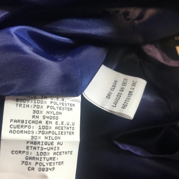 Metallic Blue Purple Formal Coat Women's 4 Evening Evan Picone Prom Party - Picture 8 of 8